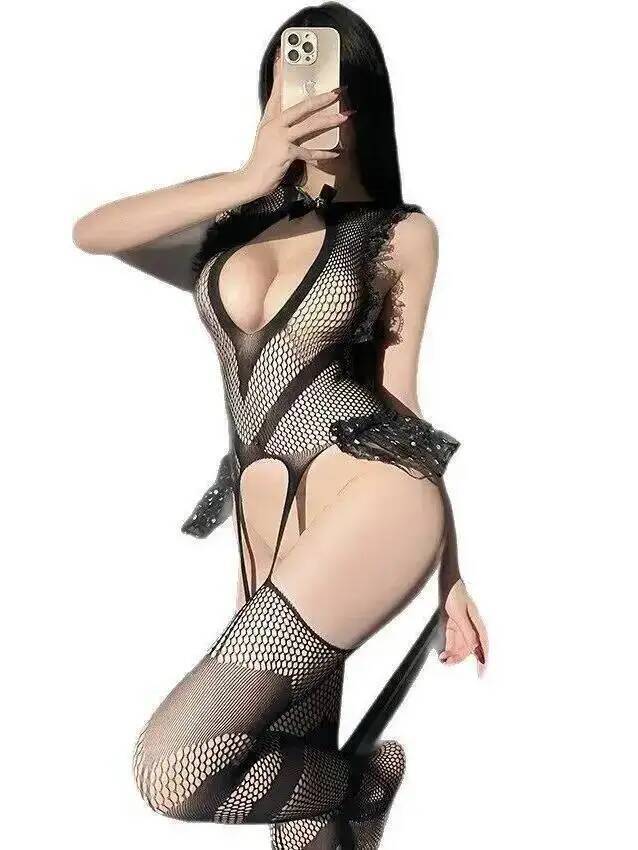 Sexy Lace Trim Fishing Net Bod - Fishnet Stocking Women 리뷰 및 가격
