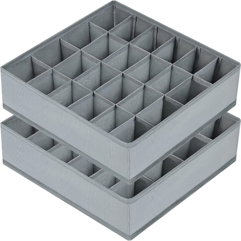 2Pcs 24-Compartment Fabric Soc - Sock Organizer Tray 리뷰 및 가격