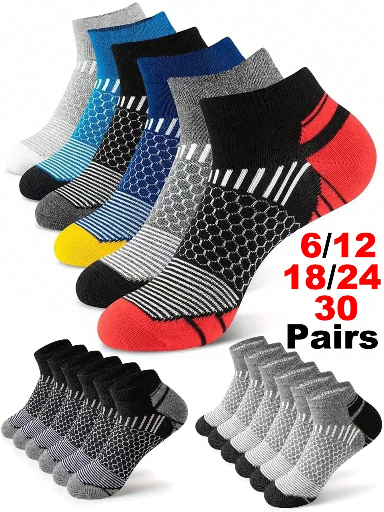 12Pairs Men's Ankle Athletic S - Ankle Sock Low Cut 리뷰 및 가격