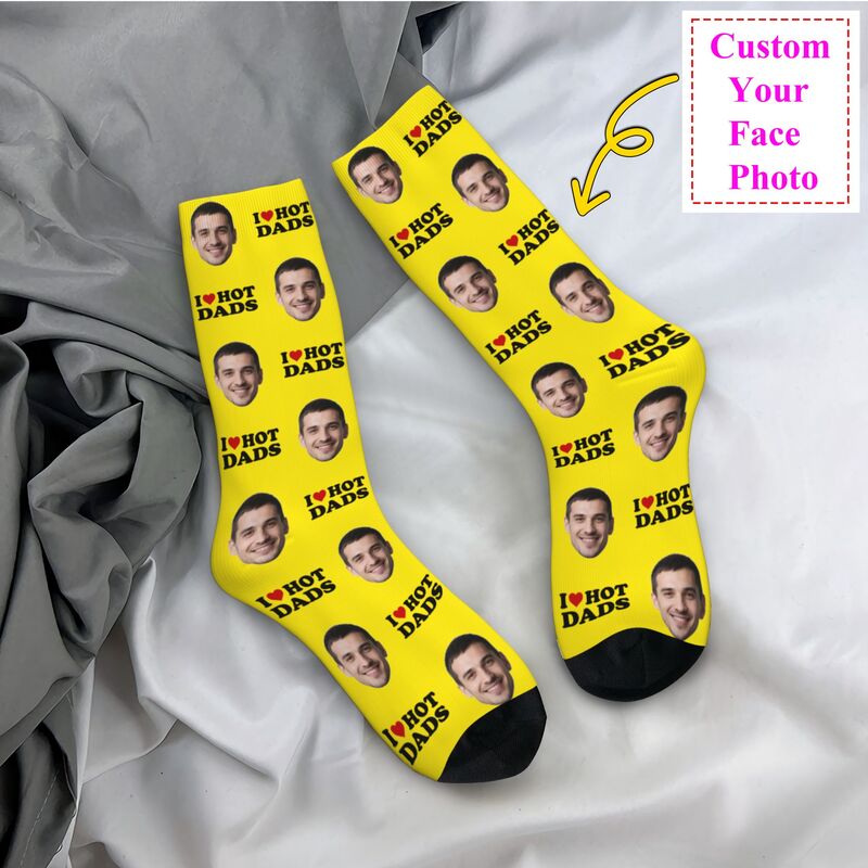 I Love Hot Dads Custom Dress S - Dress Sock Men 리뷰 및 가격