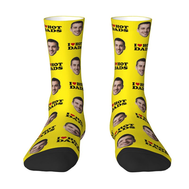 I Love Hot Dads Custom Dress S - Dress Sock Men 리뷰 및 가격