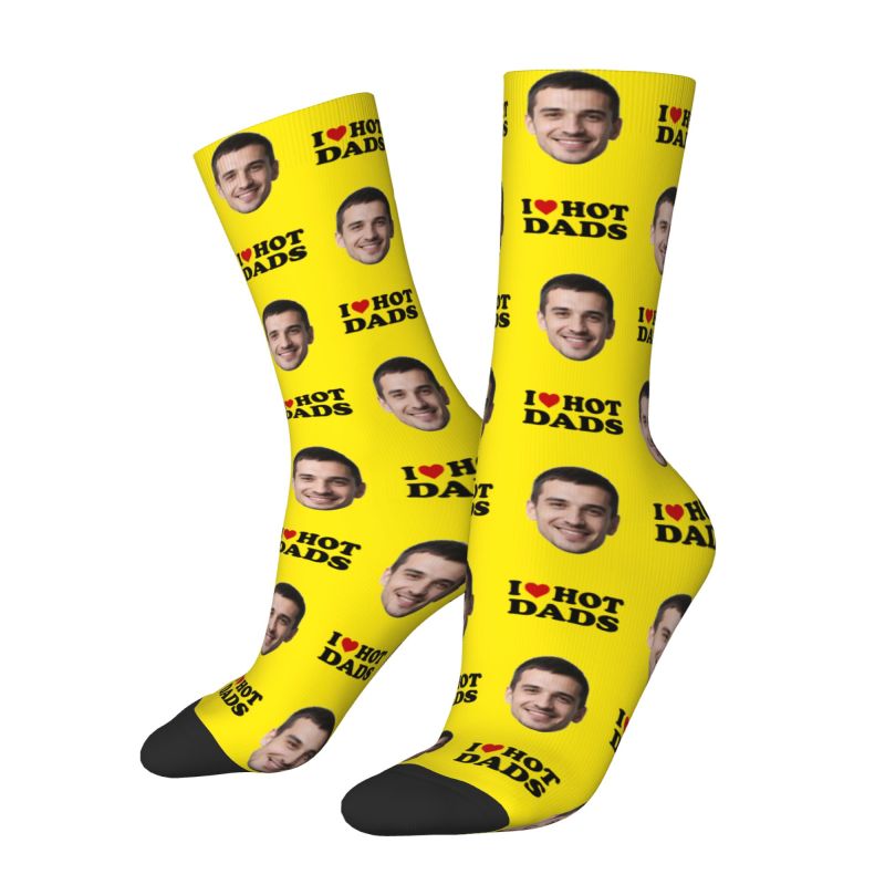 I Love Hot Dads Custom Dress S - Dress Sock Men 리뷰 및 가격