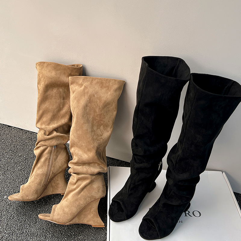AIYKAZYSDL Strange Wedge Heel  - Boot Sock Slouchy 리뷰 및 가격