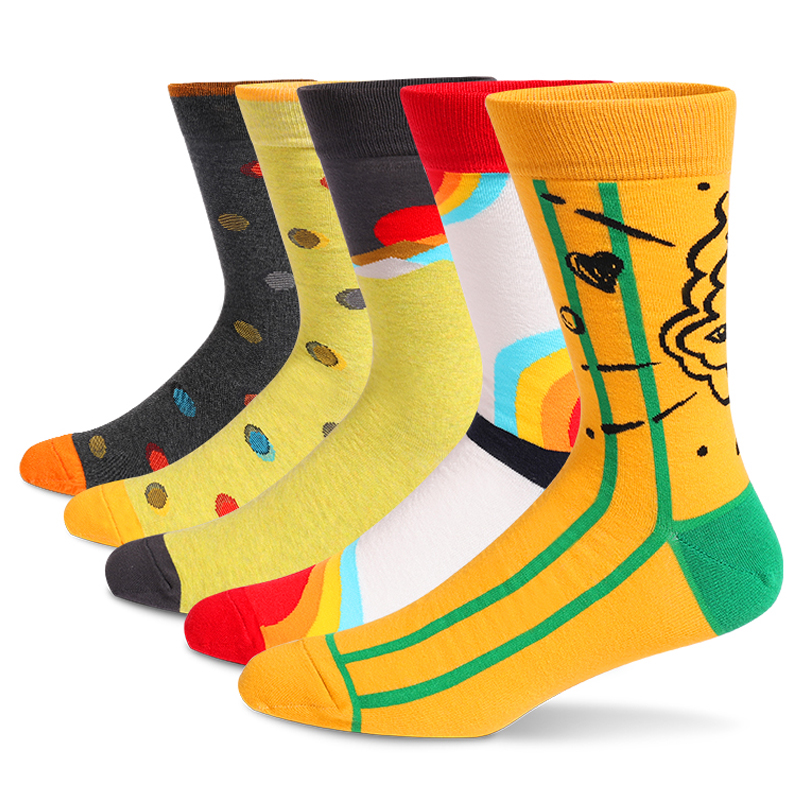 5Pairs Mens Fun Dress Socks, P - Cotton Crew Sock Pack 리뷰 및 가격