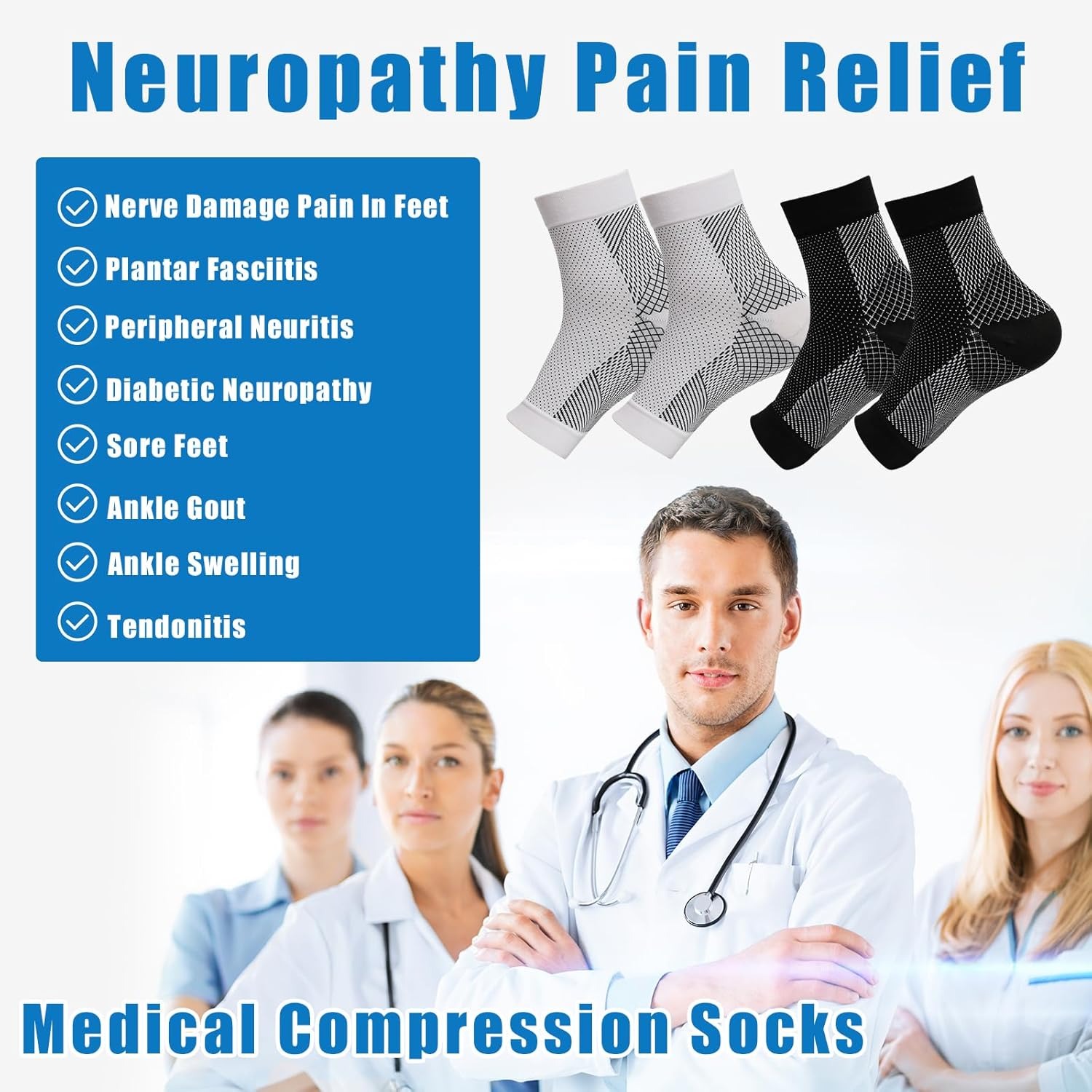 1pair Neuropathy Socks, Ankle  - Ankle Brace Sock 리뷰 및 가격