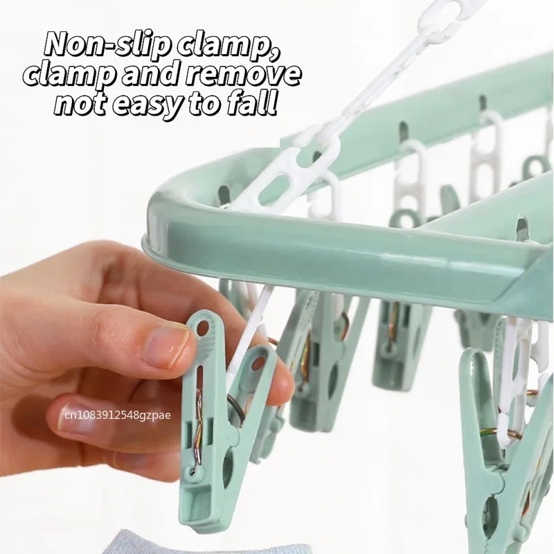 32 Clips Folding Clothes Dryer - Sock Organizer Tray 리뷰 및 가격