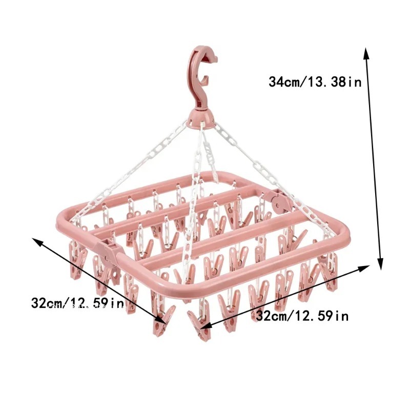 32 Clips Folding Clothes Dryer - Sock Organizer Tray 리뷰 및 가격