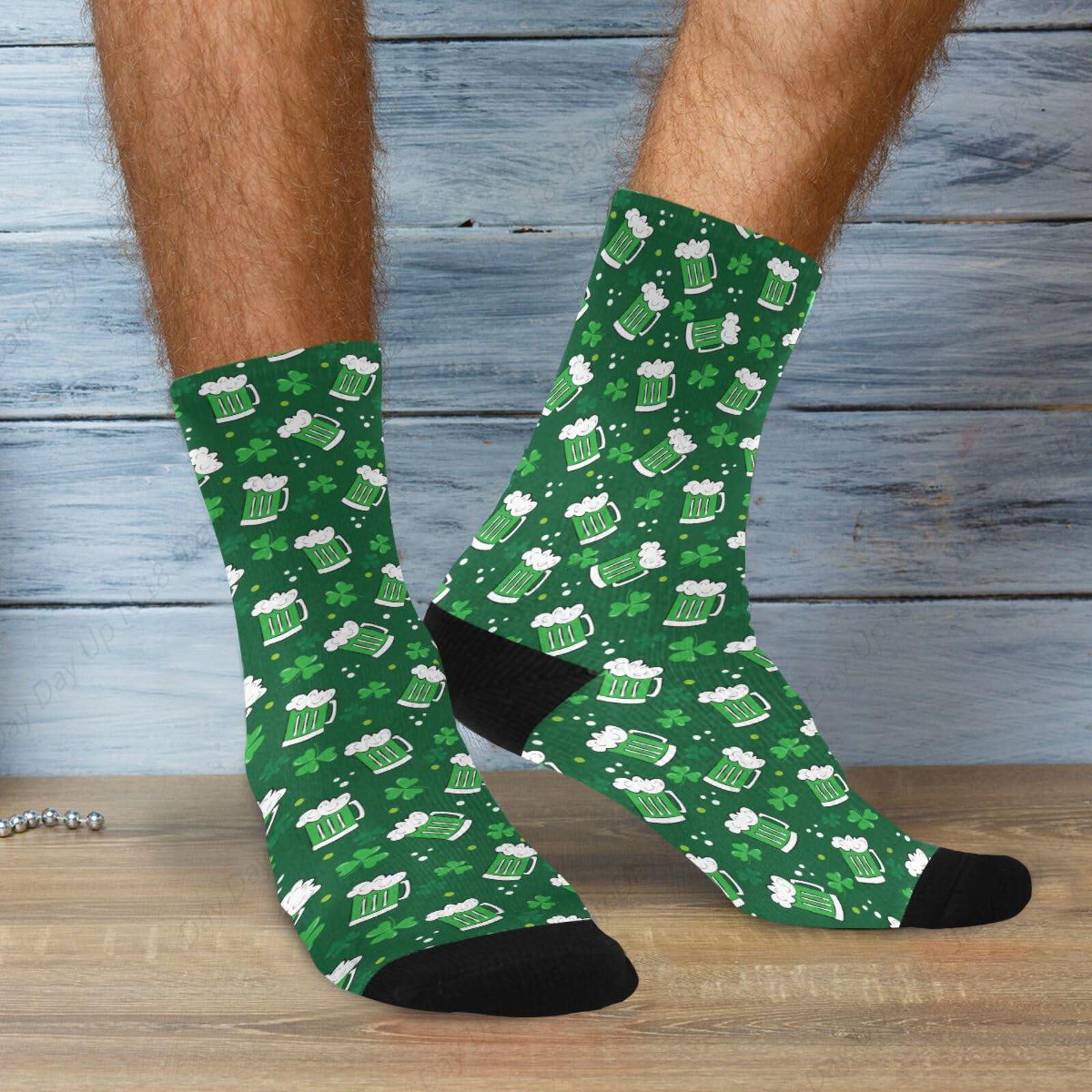 Green Clover Leaf Beer St. Pat - Cotton Crew Sock Pack 리뷰 및 가격
