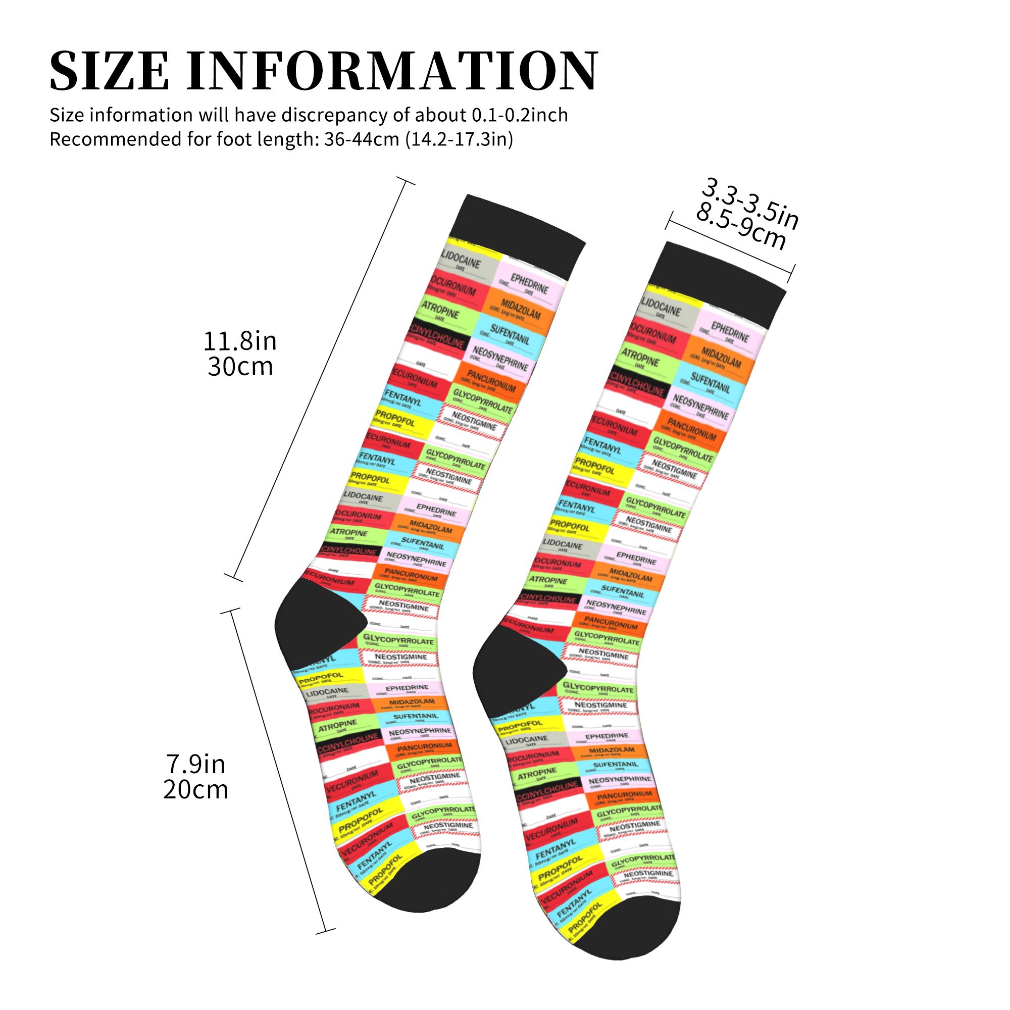 Novelty Printed Anesthesia Med - Compression Sock Medical 리뷰 및 가격