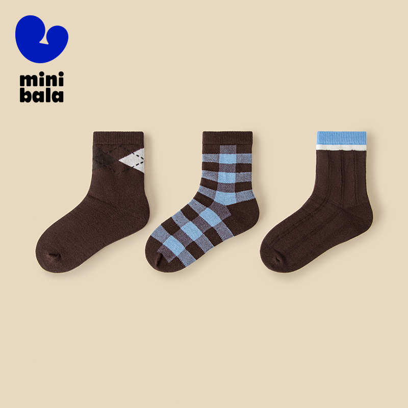 Mini Balabala Kids 3-Pack Sock - Cotton Crew Sock Pack 리뷰 및 가격