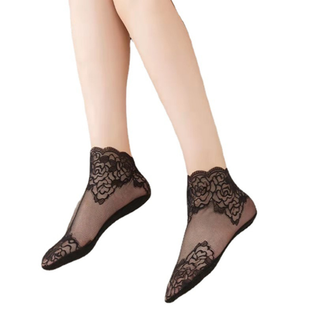 woman Lace rose thin socks Loa - Invisibility Sock Loafer 리뷰 및 가격
