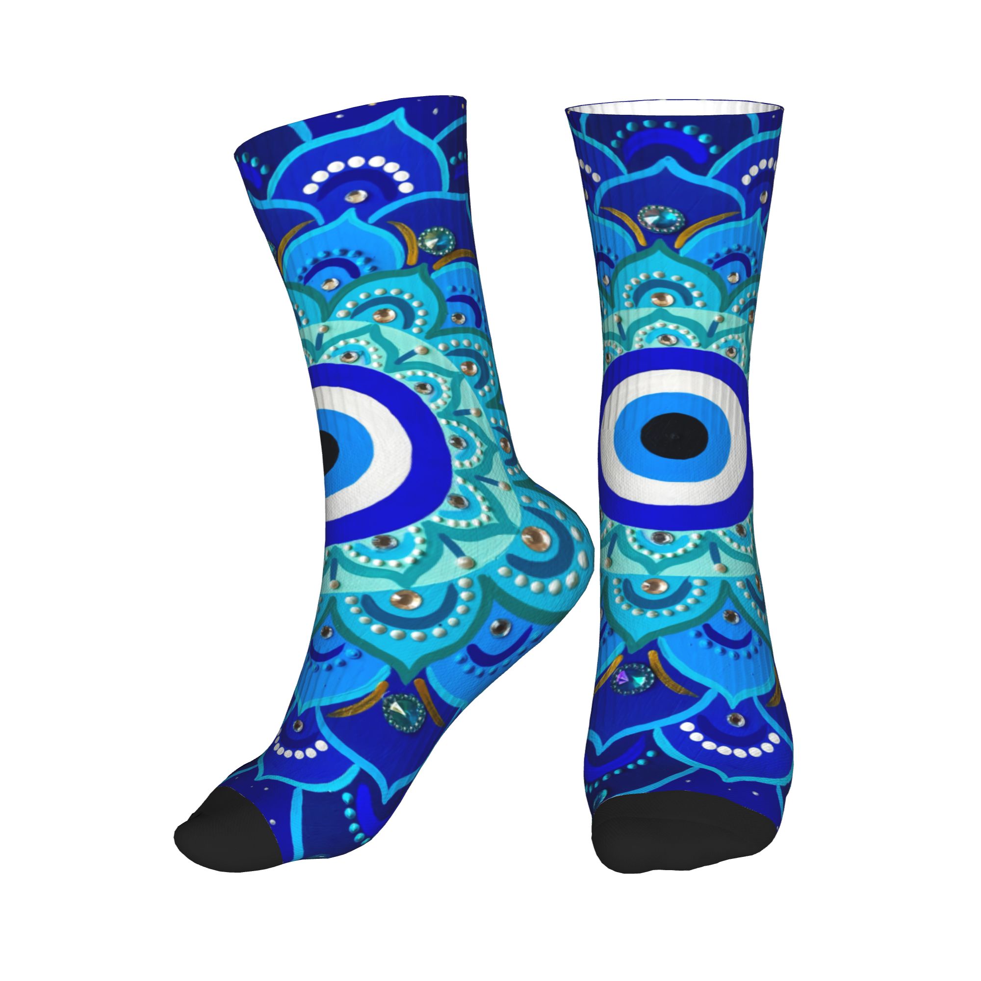 Fashion Mens Mandala Evil Eye  - Dress Sock Men 리뷰 및 가격