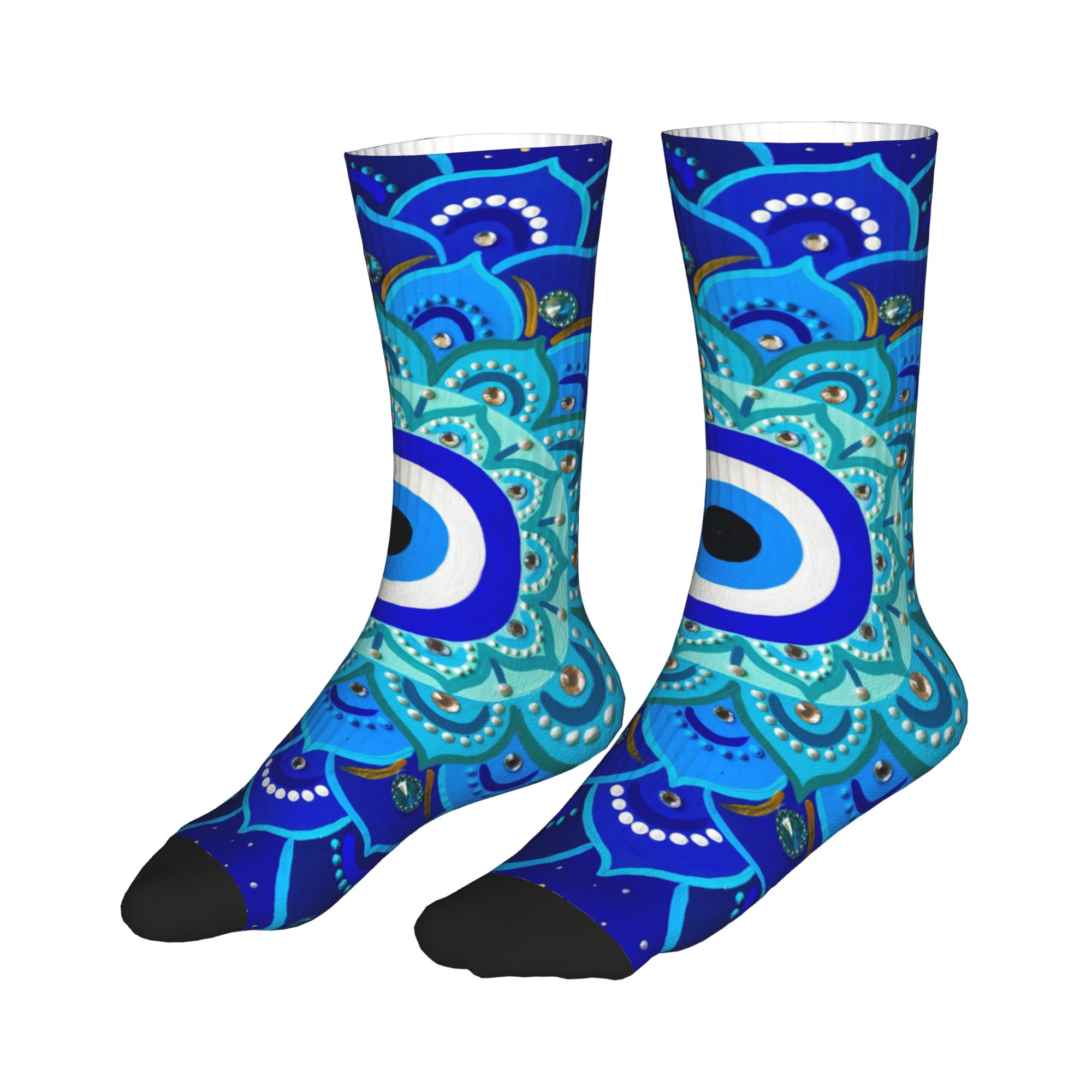 Fashion Mens Mandala Evil Eye  - Dress Sock Men 리뷰 및 가격