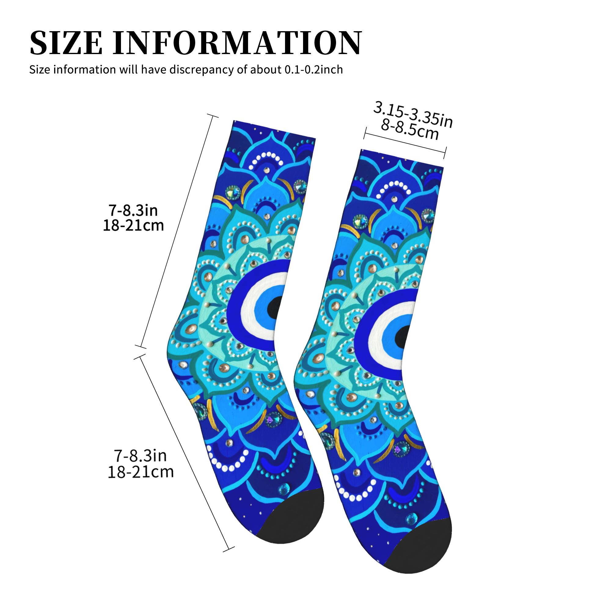 Fashion Mens Mandala Evil Eye  - Dress Sock Men 리뷰 및 가격