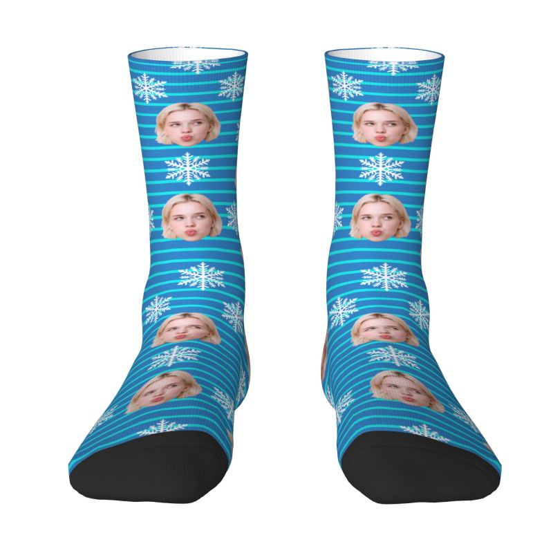 Christmas Face Photo Personali - Dress Sock Men 리뷰 및 가격