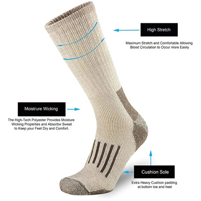 80% Wool Socks Warm Thicken Hi - Wool Hiking Sock 리뷰 및 가격