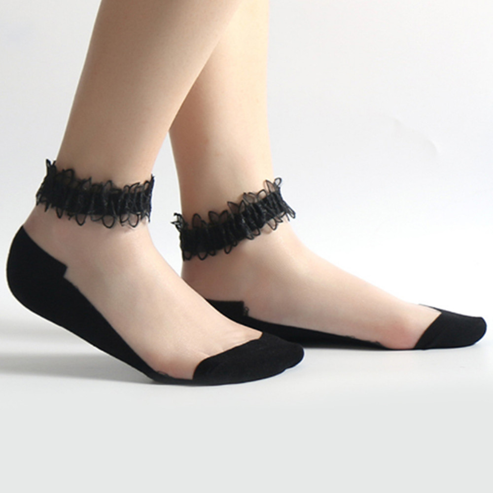 Woman Lace short sock thin soc - Invisibility Sock Loafer 리뷰 및 가격