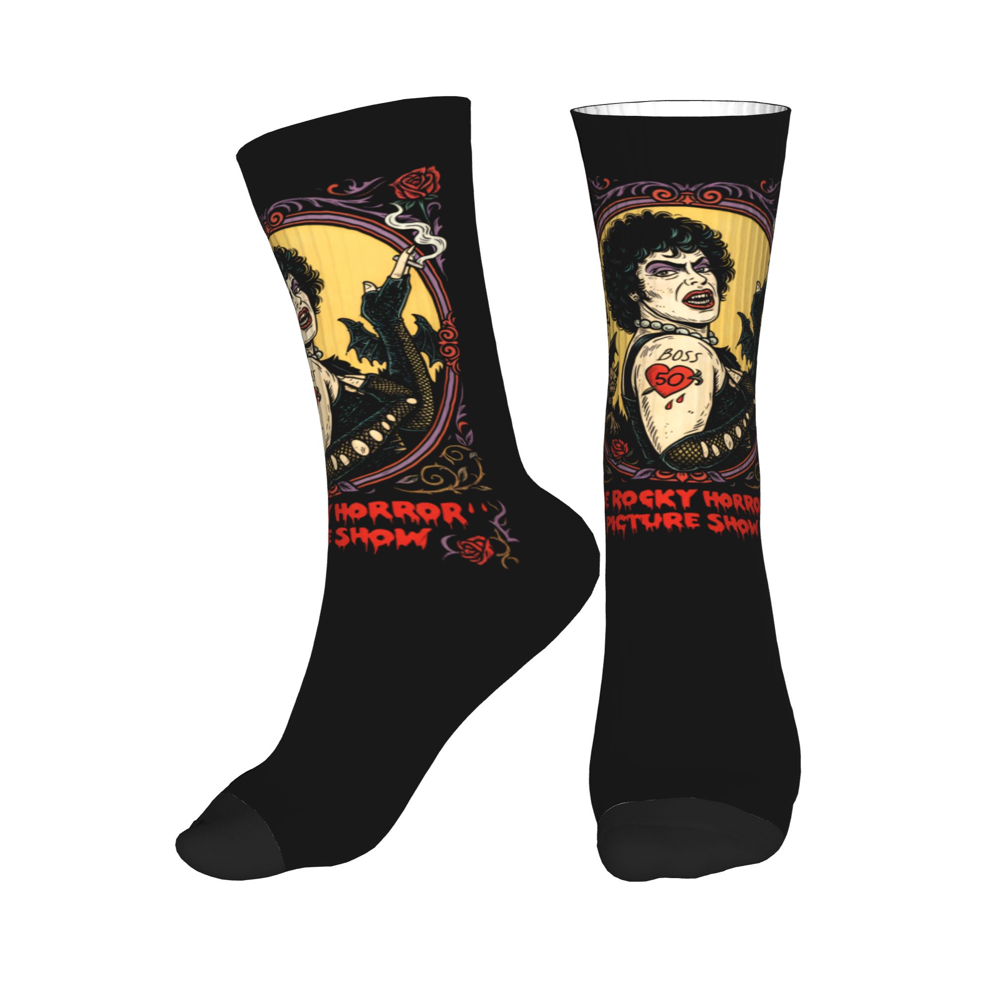 Fun Printed The Rockys Horror  - No Show Sock Women 리뷰 및 가격