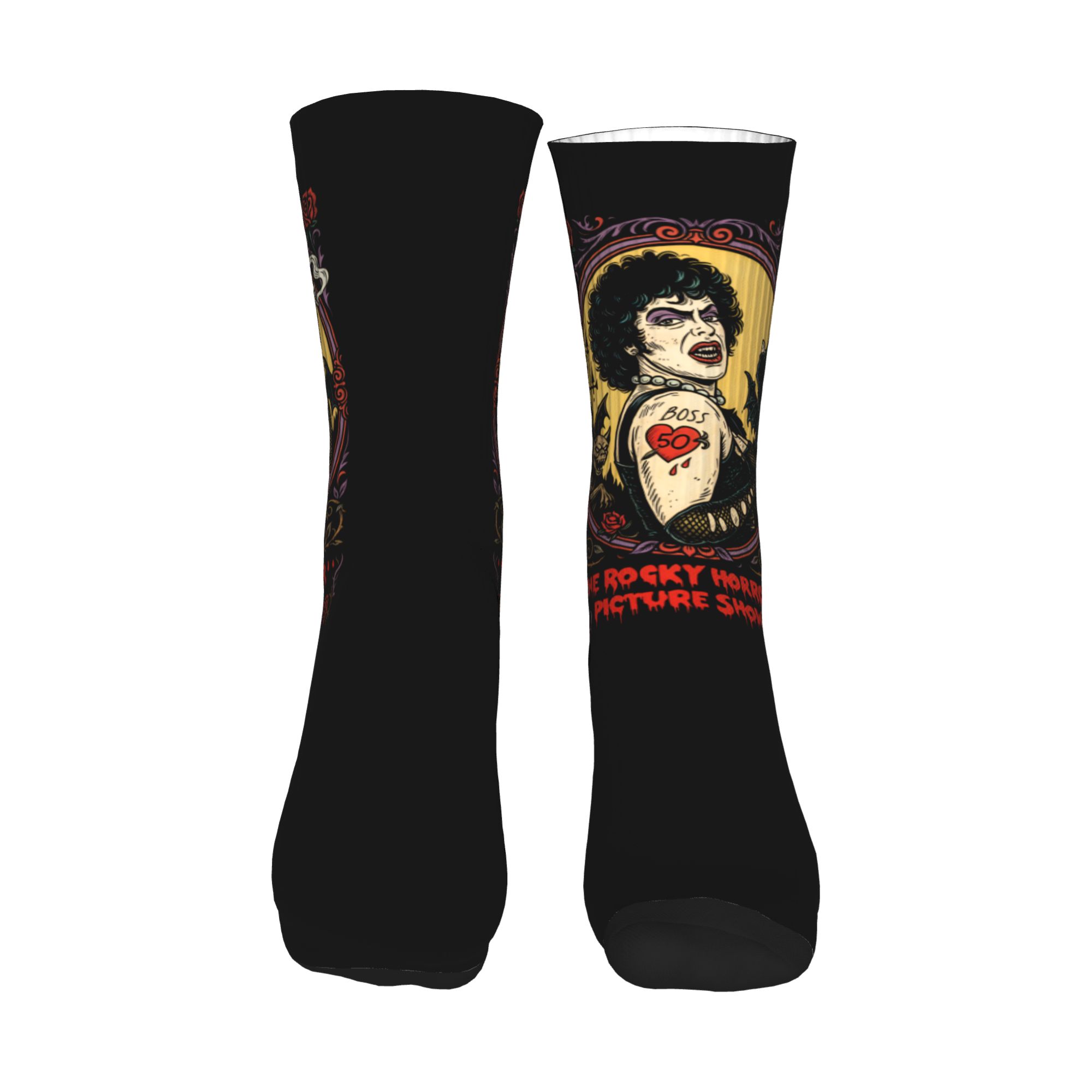 Fun Printed The Rockys Horror  - No Show Sock Women 리뷰 및 가격