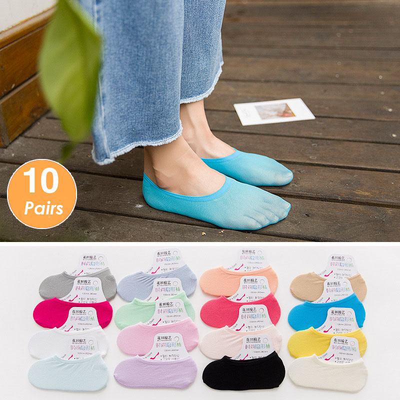 5 Pairs 10PCS Women Socks Nons - Invisibility Sock Loafer 리뷰 및 가격
