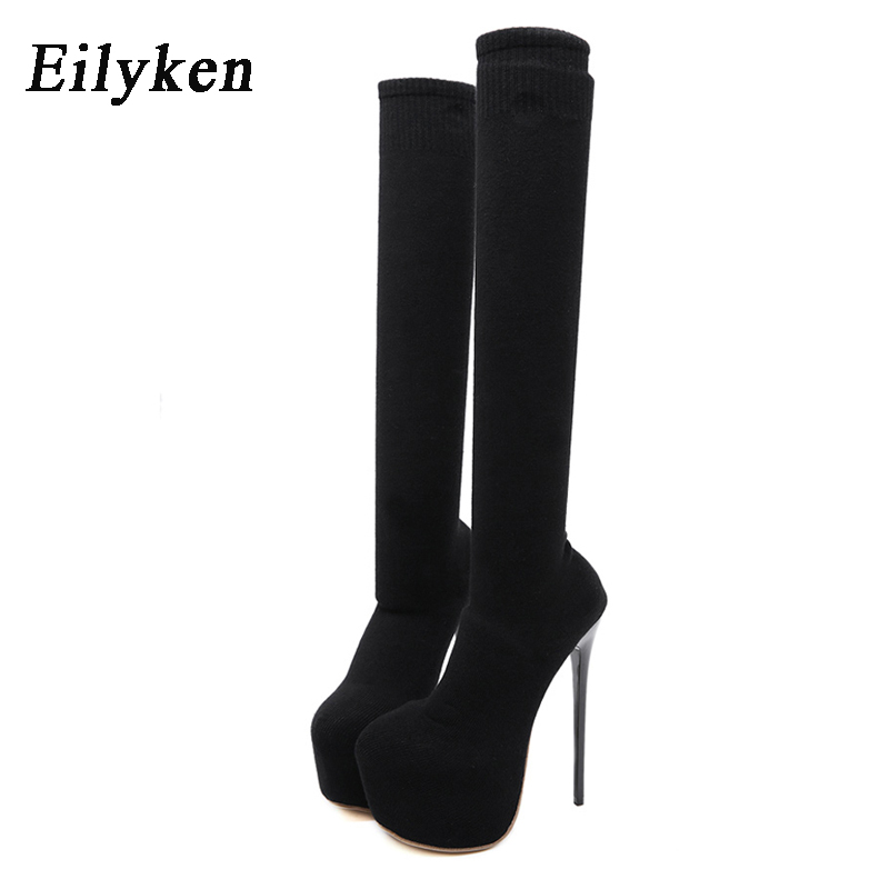 Eilyken Fashion Platform Stret - Knee High Sock Women 리뷰 및 가격
