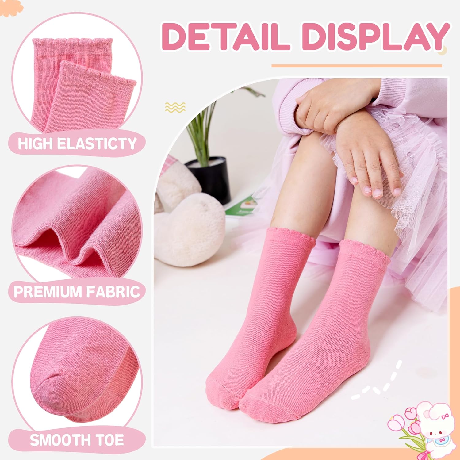 Girls Ruffle Crew Socks Little - Silk Sock Bamboo 리뷰 및 가격