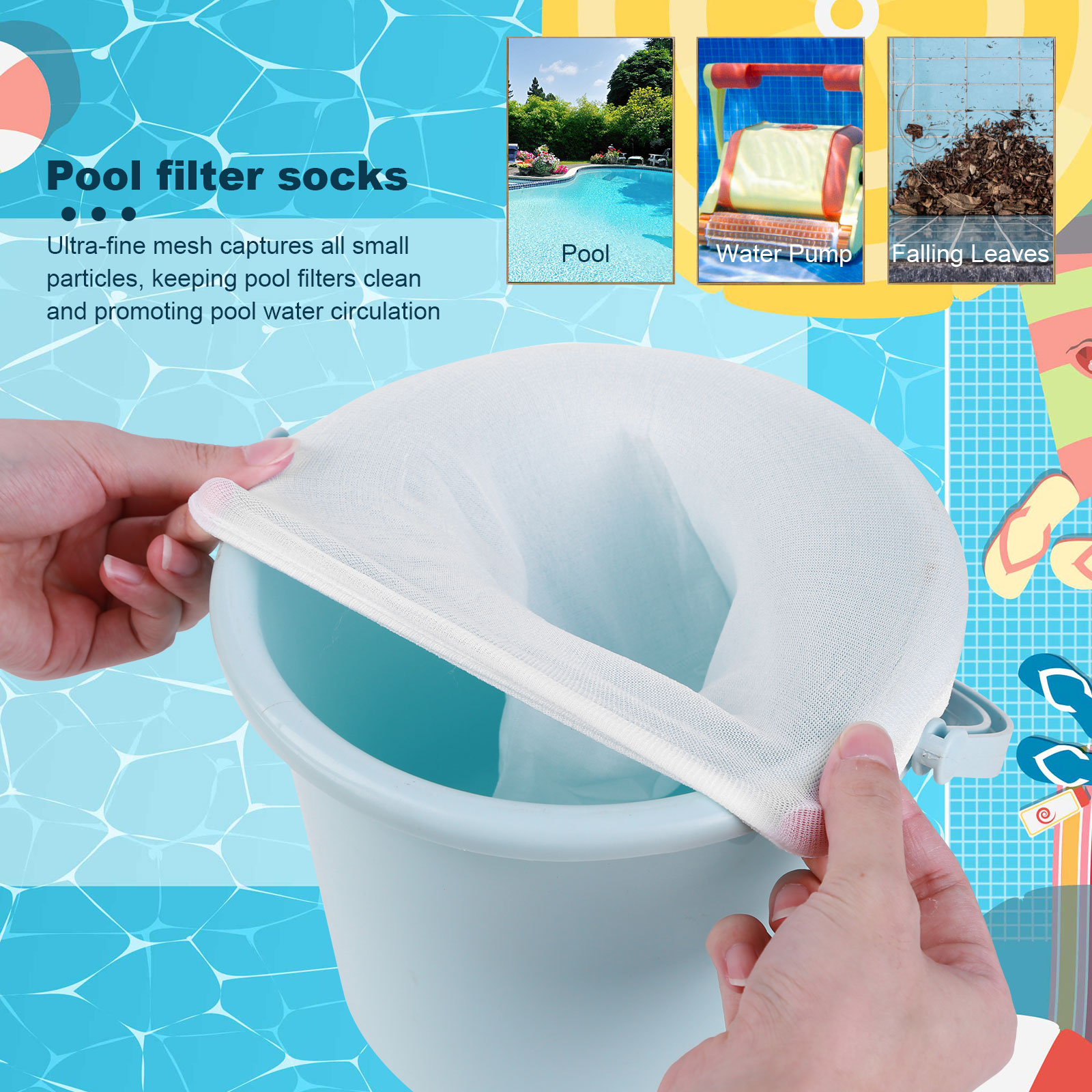 100-5PCS Pool Skimmer Socks El - Sock Organizer Tray 리뷰 및 가격