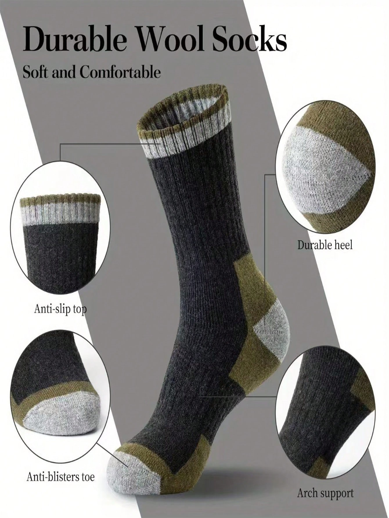 Men’s Thick Crew Socks 5-Pack, - Cotton Crew Sock Pack 리뷰 및 가격