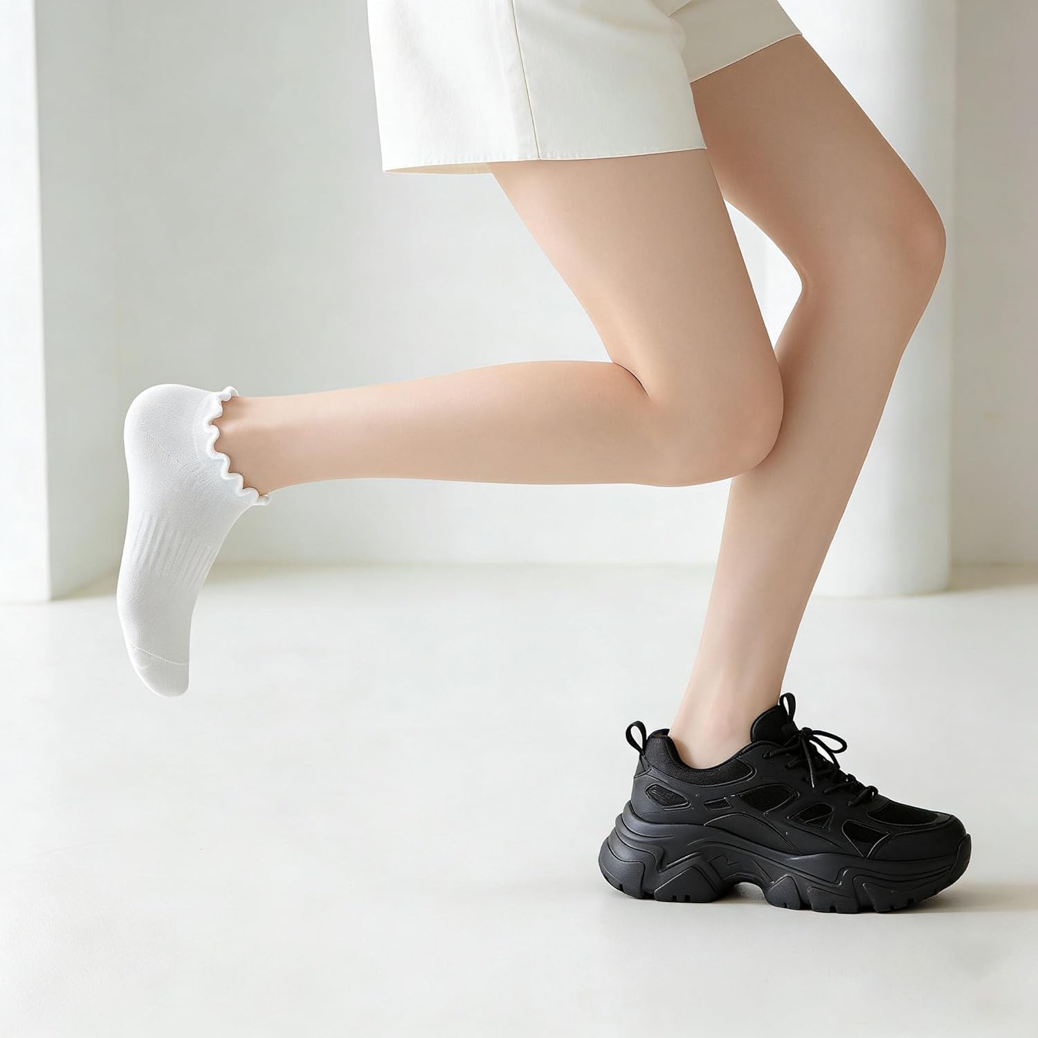 Cute Ruffle Ankle Socks for Wo - Silk Sock Bamboo 리뷰 및 가격