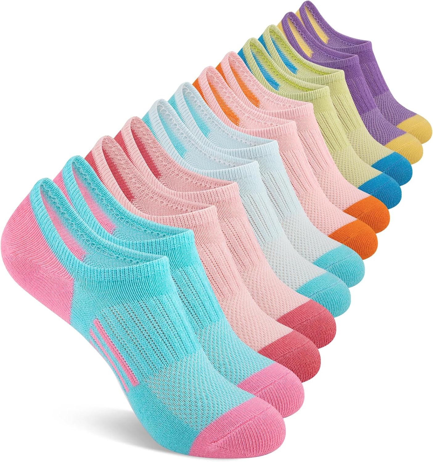 12 Pairs Girls No Show Socks C - Silk Sock Bamboo 리뷰 및 가격