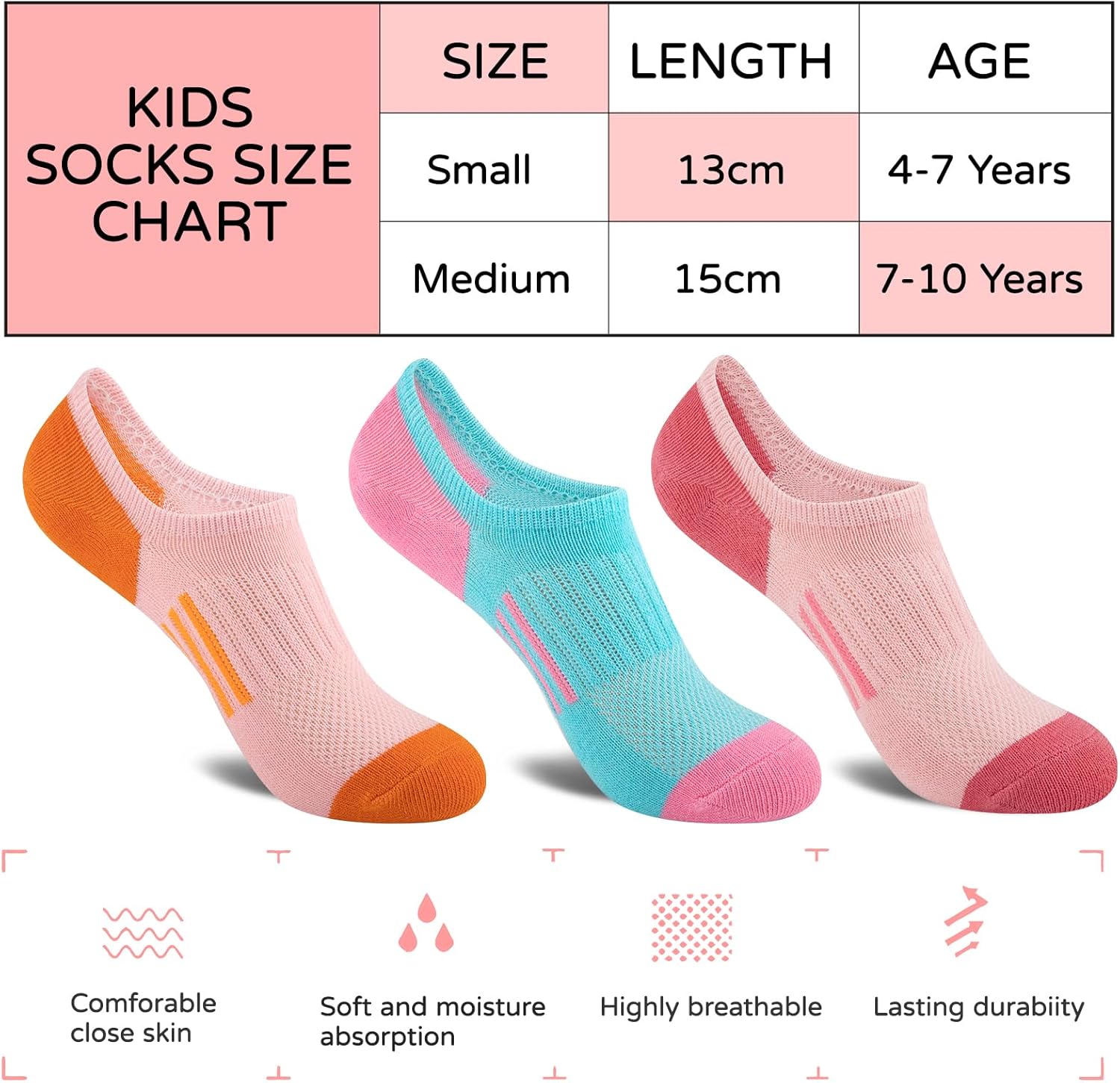12 Pairs Girls No Show Socks C - Silk Sock Bamboo 리뷰 및 가격