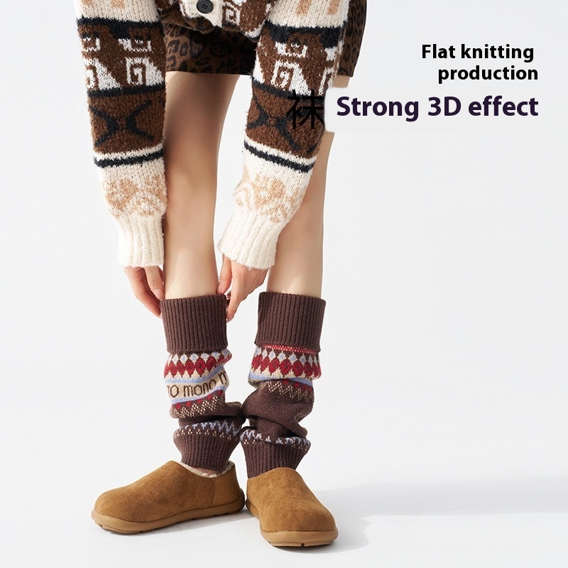 ​Fair Isle Knitted Leg Warmers - Boot Sock Slouchy 리뷰 및 가격