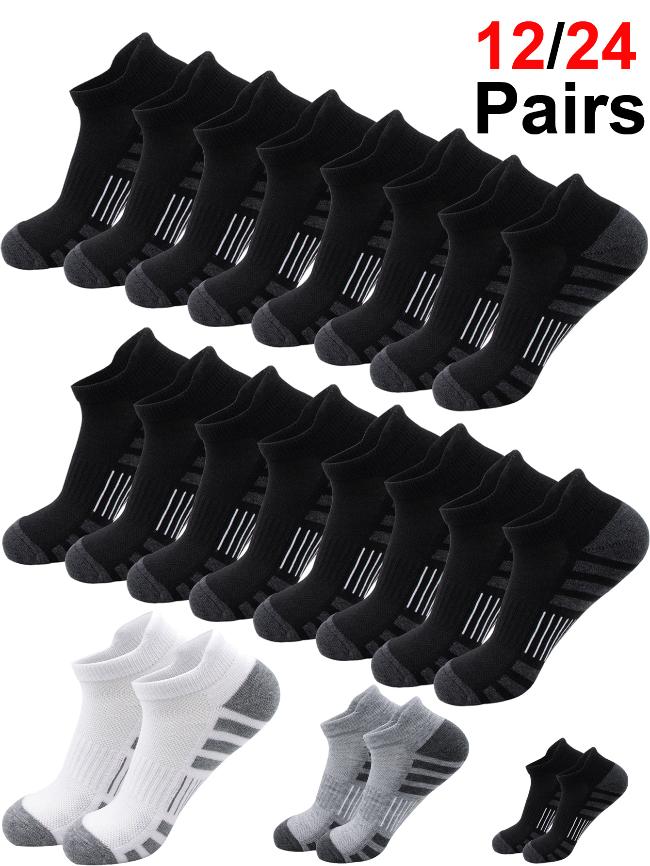 12/24 Pairs Cushioned Breathab - Athletic Sock Cushion 리뷰 및 가격
