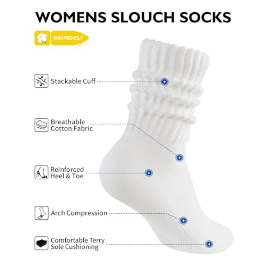 CLOSEMATE Womens Scrunch Crew  - Boot Sock Slouchy 리뷰 및 가격