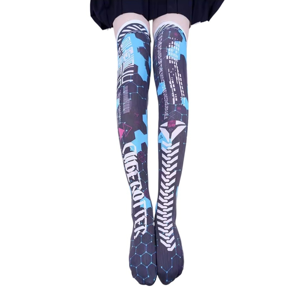 Anime Game Robot AI Mech Stock - Knee High Sock Women 리뷰 및 가격