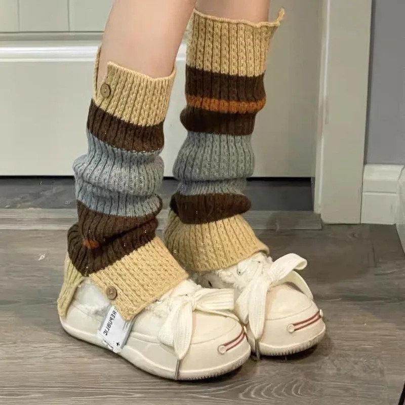 New ​Y2K Knitted Leg Warmers V - Boot Sock Slouchy 리뷰 및 가격