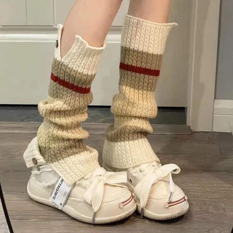 New ​Y2K Knitted Leg Warmers V - Boot Sock Slouchy 리뷰 및 가격