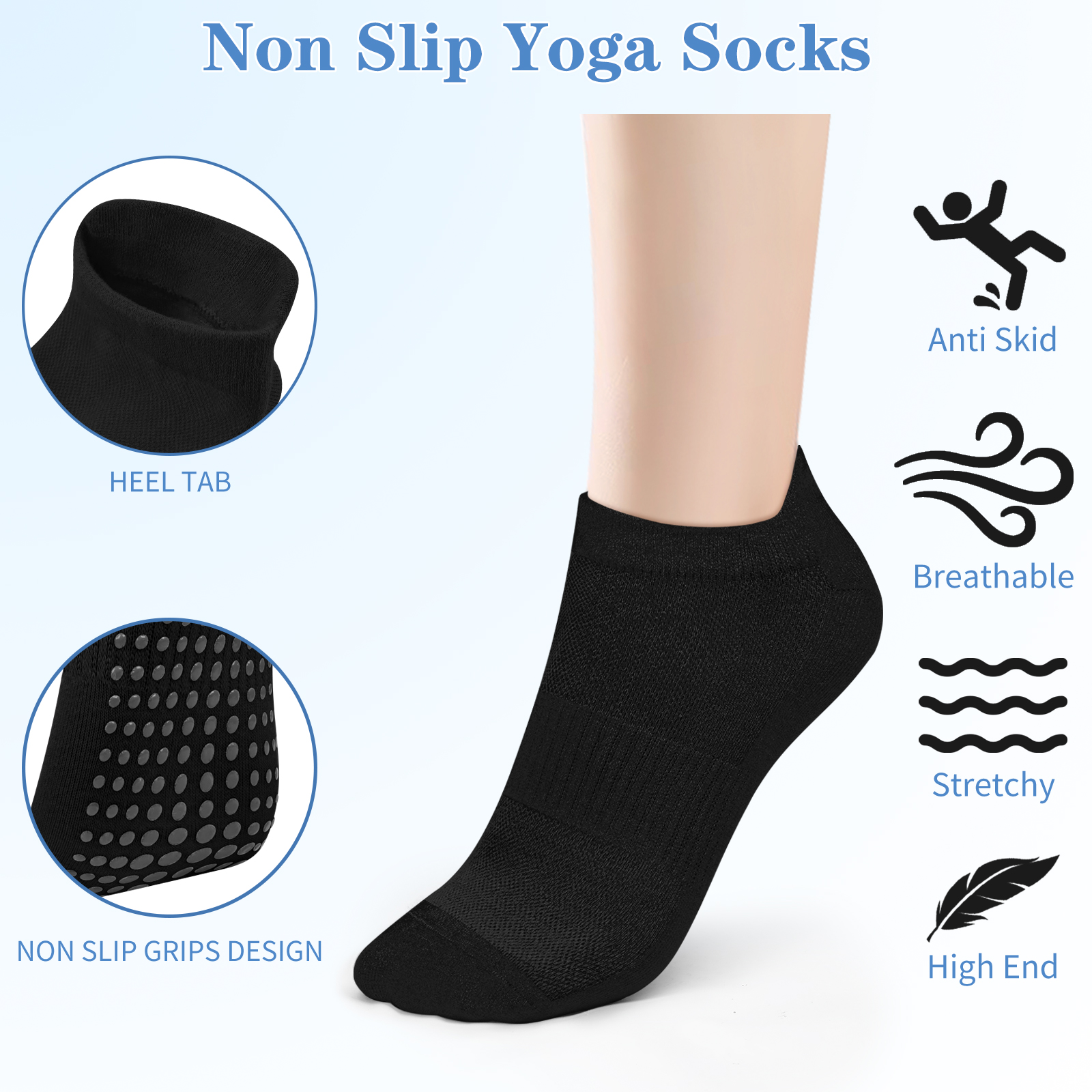 3 Pairs Yoga Socks Women Cotto - Grip Sock Yoga 리뷰 및 가격