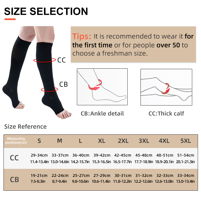 S-5XL 2pcs/Pair Medical Compre - Compression Sleeve Calf 리뷰 및 가격